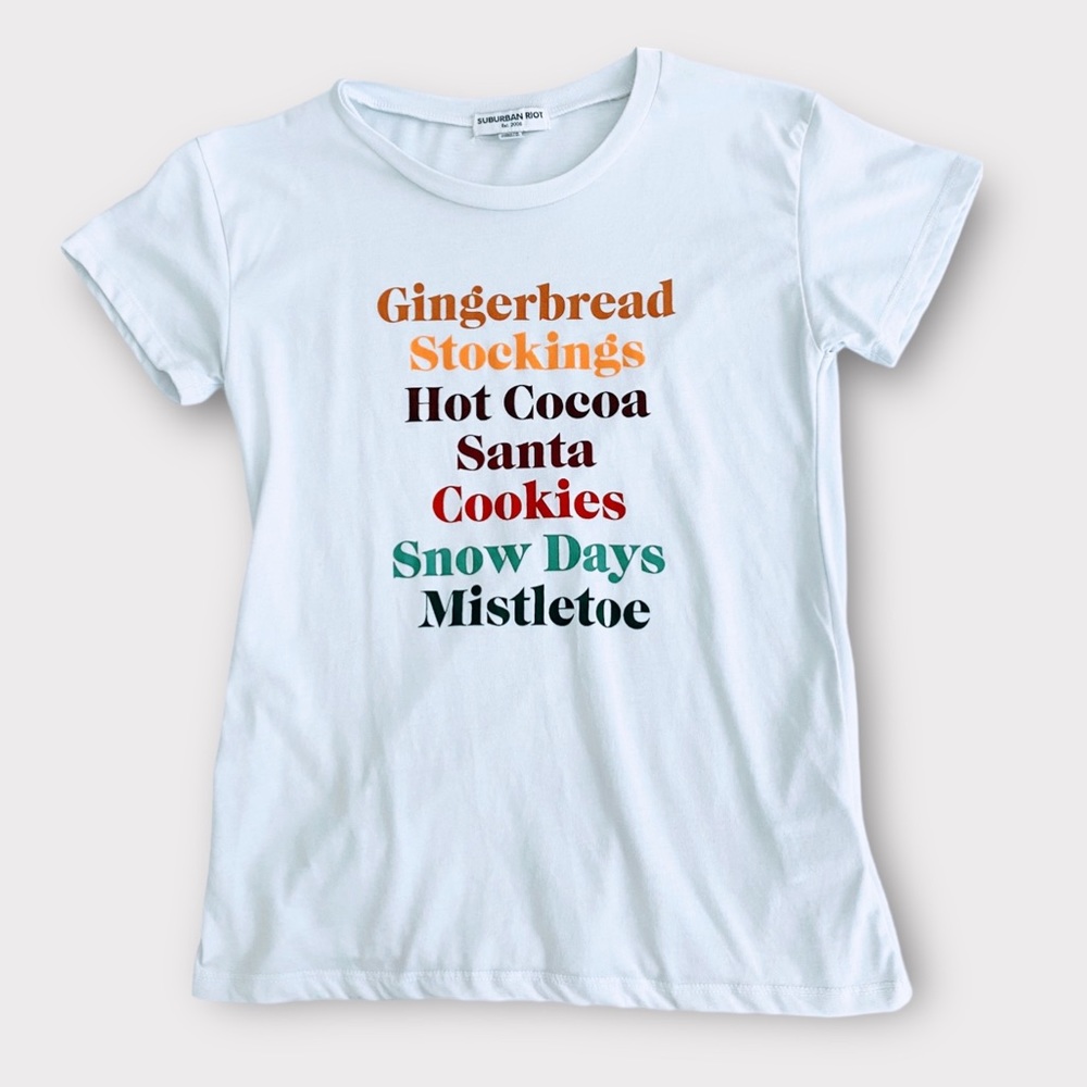Sub_Urban Riot Kids Girls Youth T-Shirt XL Holidays Christmas Santa Festive